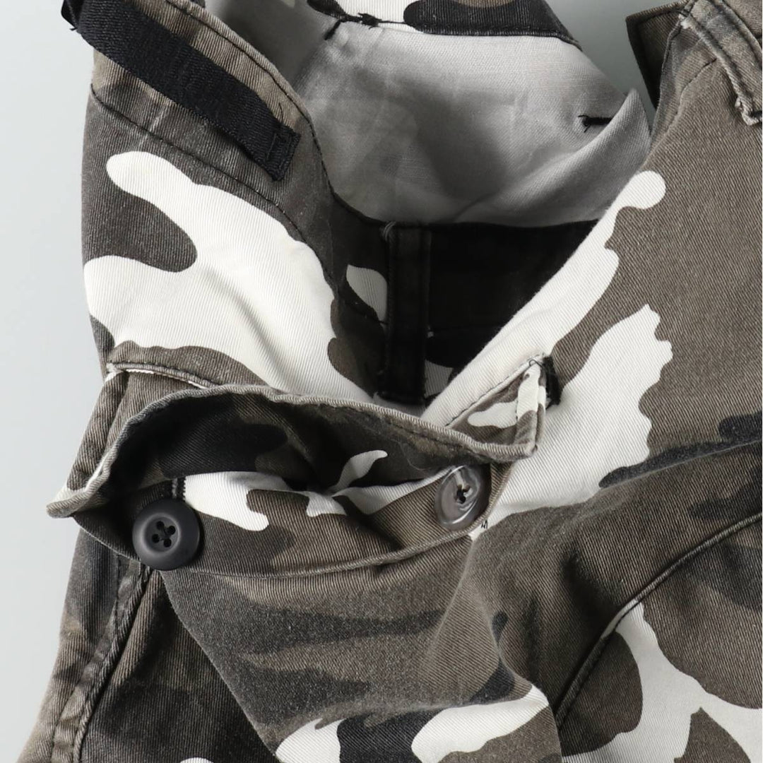 Large Size Civilian Camouflage Pattern Military Cargo Pants/Combat Pants Men's W44 Equivalent cotton gray type Vintage Second Hand