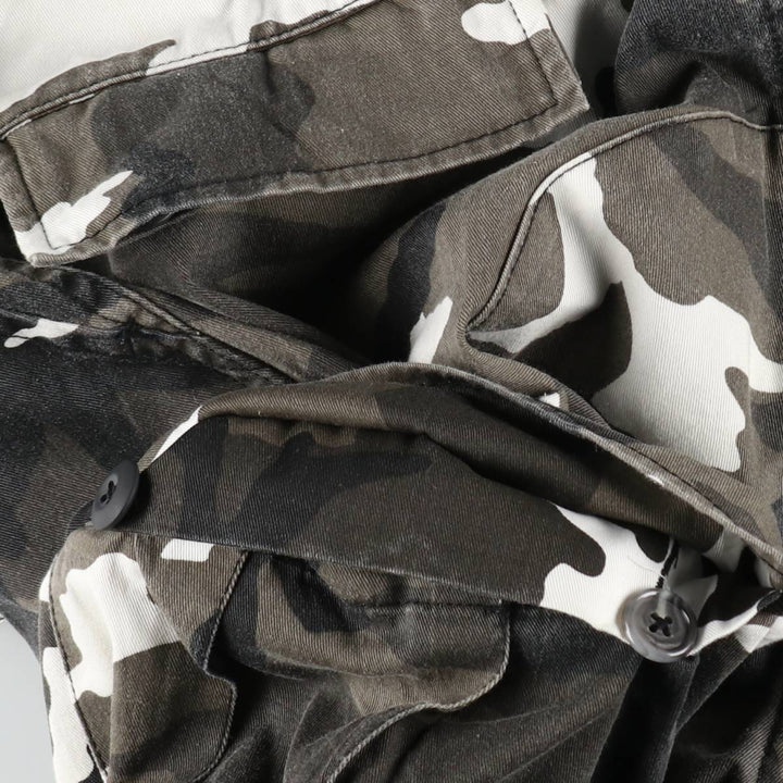 Large Size Civilian Camouflage Pattern Military Cargo Pants/Combat Pants Men's W44 Equivalent cotton gray type Vintage Second Hand
