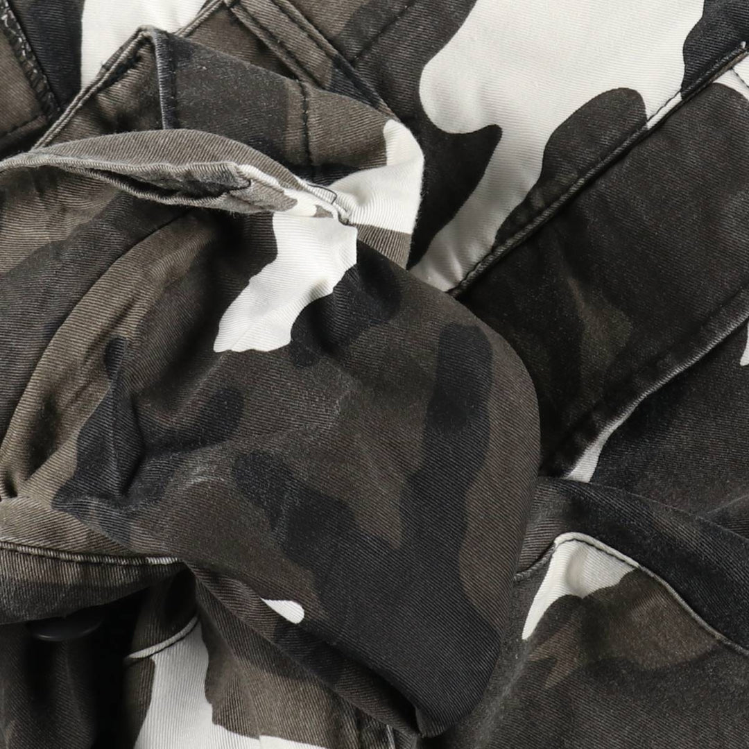 Large Size Civilian Camouflage Pattern Military Cargo Pants/Combat Pants Men's W44 Equivalent cotton gray type Vintage Second Hand