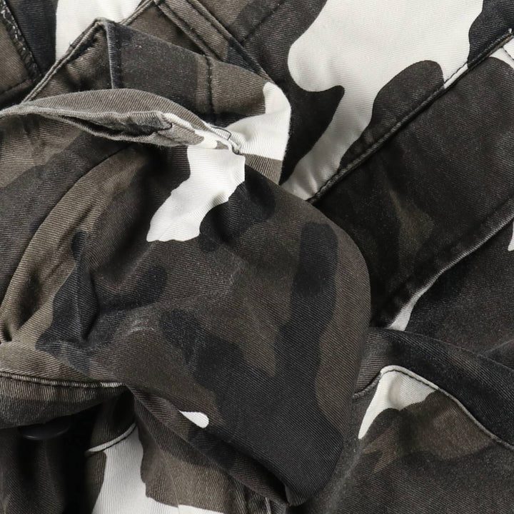 Large Size Civilian Camouflage Pattern Military Cargo Pants/Combat Pants Men's W44 Equivalent cotton gray type Vintage Second Hand