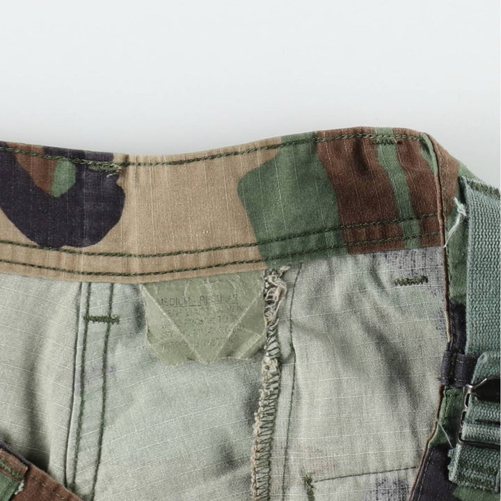 Camouflage Woodland Camo Ripstop Military Cargo Pants/Combat Pants, Medium-Regular Size (Men's W35 equivalent) unclear Khaki type Vintage Second Hand
