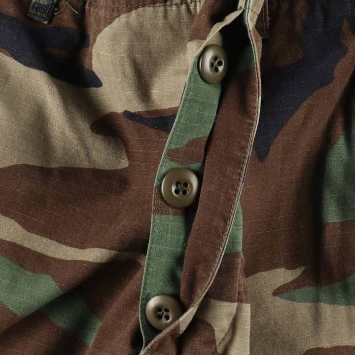 Camouflage Woodland Camo Ripstop Military Cargo Pants/Combat Pants, Medium-Regular Size (Men's W35 equivalent) unclear Khaki type Vintage Second Hand
