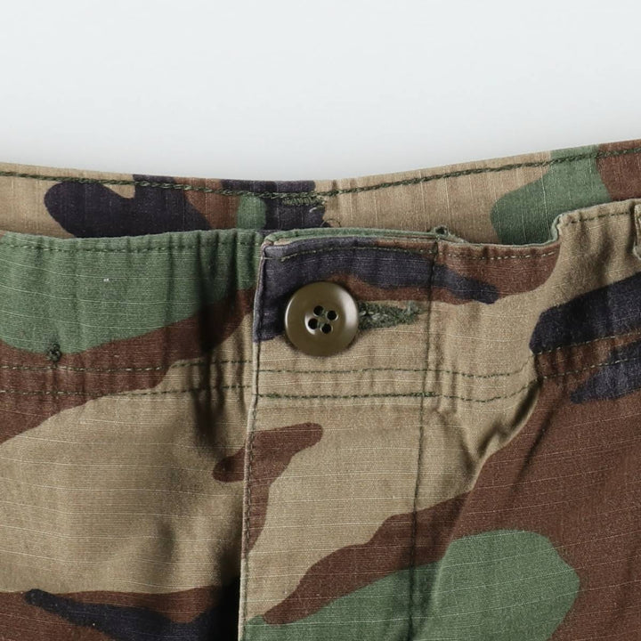 Camouflage Woodland Camo Ripstop Military Cargo Pants/Combat Pants, Medium-Regular Size (Men's W35 equivalent) unclear Khaki type Vintage Second Hand