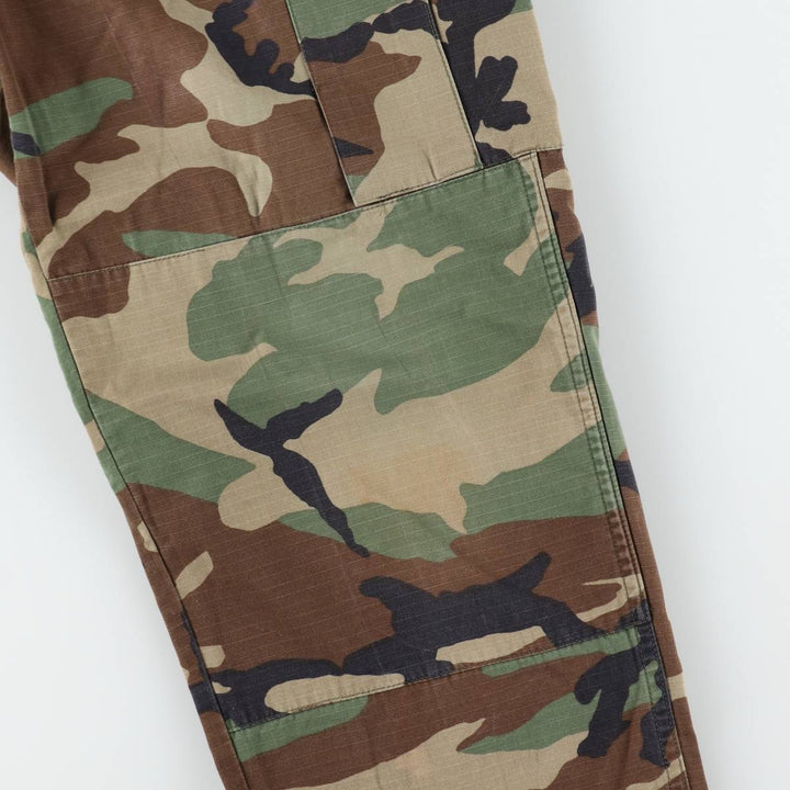Camouflage Woodland Camo Ripstop Military Cargo Pants/Combat Pants, Medium-Regular Size (Men's W35 equivalent) unclear Khaki type Vintage Second Hand