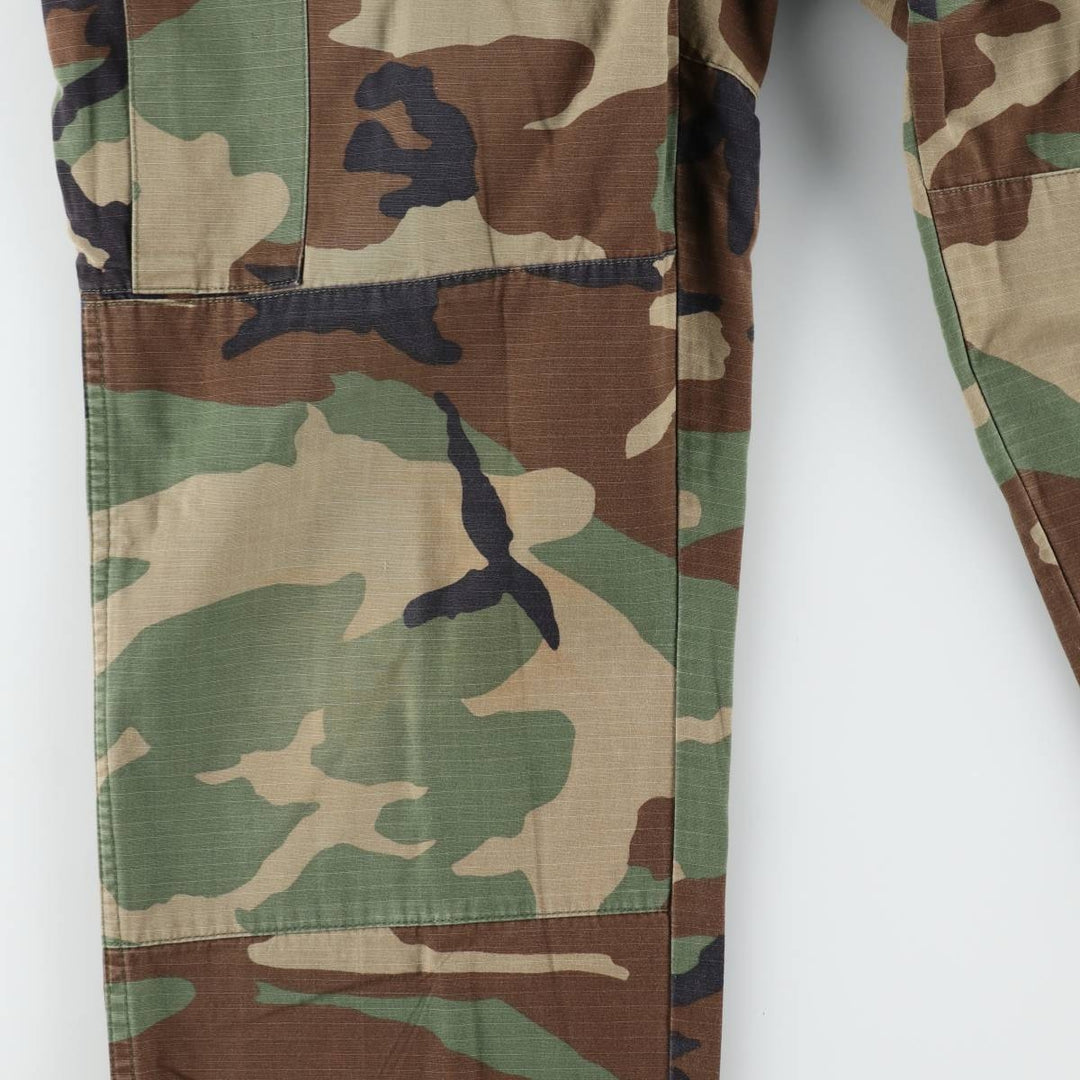 Camouflage Woodland Camo Ripstop Military Cargo Pants/Combat Pants, Medium-Regular Size (Men's W35 equivalent) unclear Khaki type Vintage Second Hand