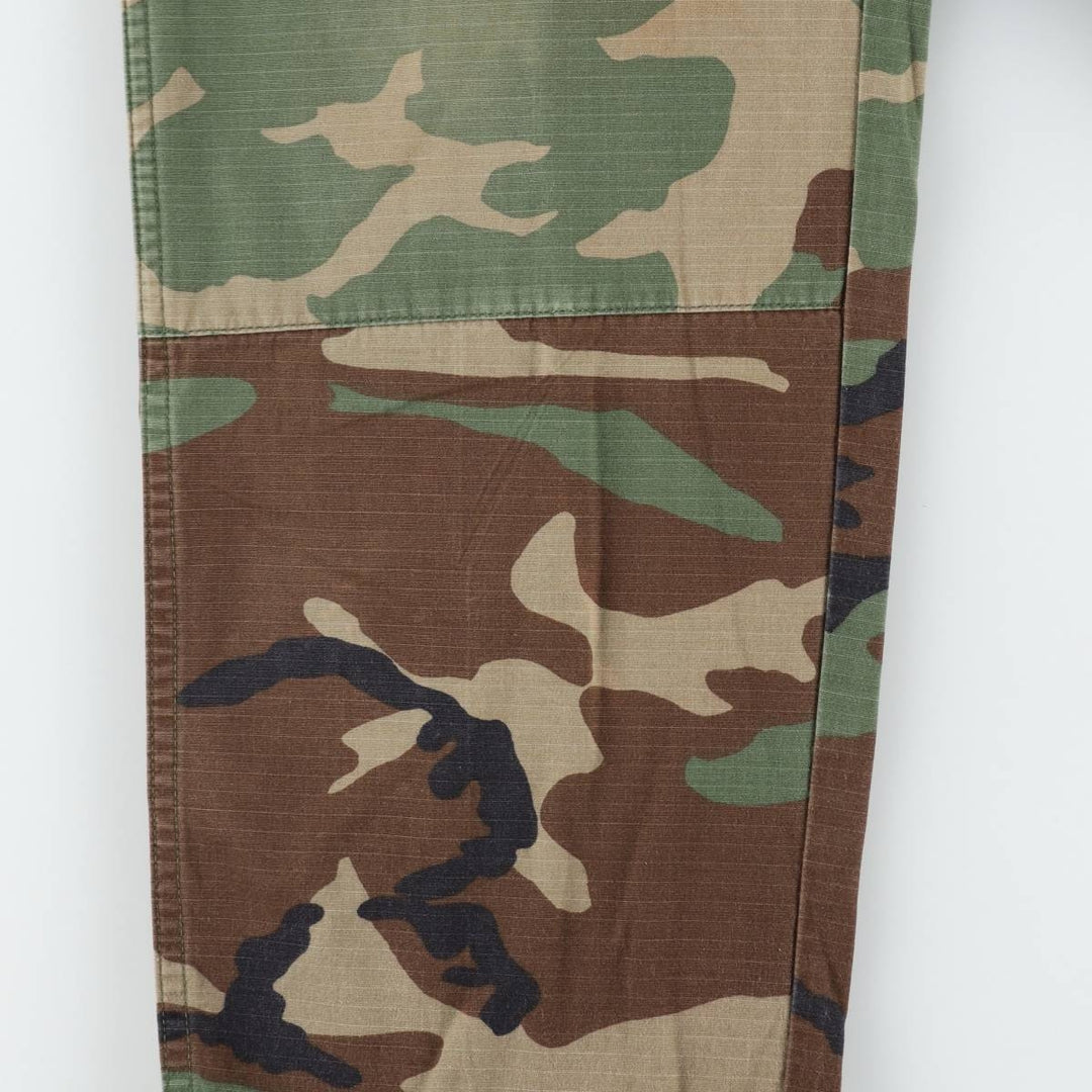 Camouflage Woodland Camo Ripstop Military Cargo Pants/Combat Pants, Medium-Regular Size (Men's W35 equivalent) unclear Khaki type Vintage Second Hand