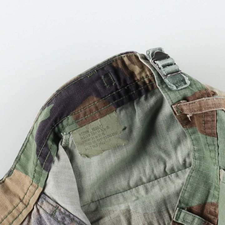 Camouflage Woodland Camo Ripstop Military Cargo Pants/Combat Pants, Medium-Regular Size (Men's W35 equivalent) unclear Khaki type Vintage Second Hand