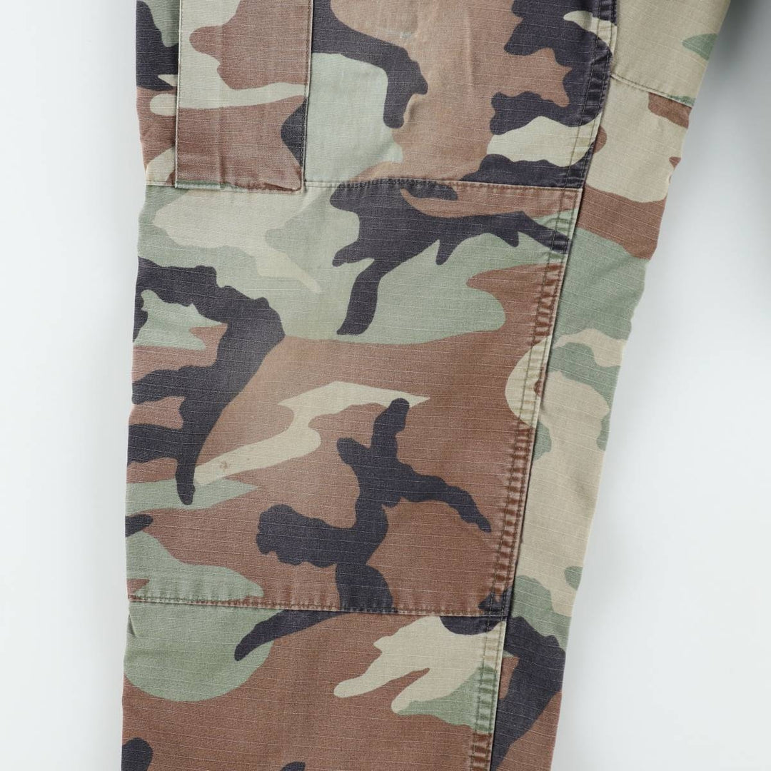Camouflage Woodland Camo Ripstop Military Cargo Pants/Combat Pants, Medium-Regular Size (Men's W35 equivalent) unclear Khaki type Vintage Second Hand