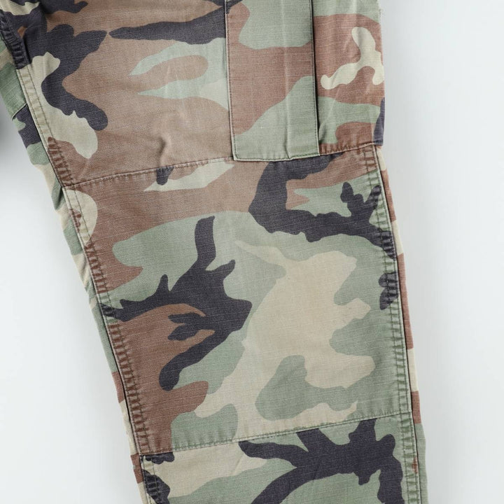 Camouflage Woodland Camo Ripstop Military Cargo Pants/Combat Pants, Medium-Regular Size (Men's W35 equivalent) unclear Khaki type Vintage Second Hand