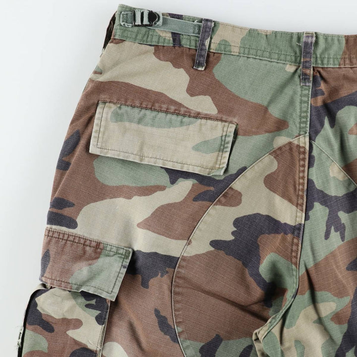 Camouflage Woodland Camo Ripstop Military Cargo Pants/Combat Pants, Medium-Regular Size (Men's W35 equivalent) unclear Khaki type Vintage Second Hand