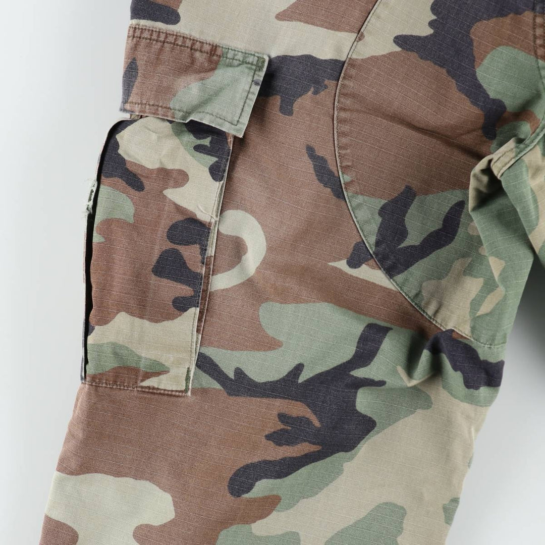 Camouflage Woodland Camo Ripstop Military Cargo Pants/Combat Pants, Medium-Regular Size (Men's W35 equivalent) unclear Khaki type Vintage Second Hand