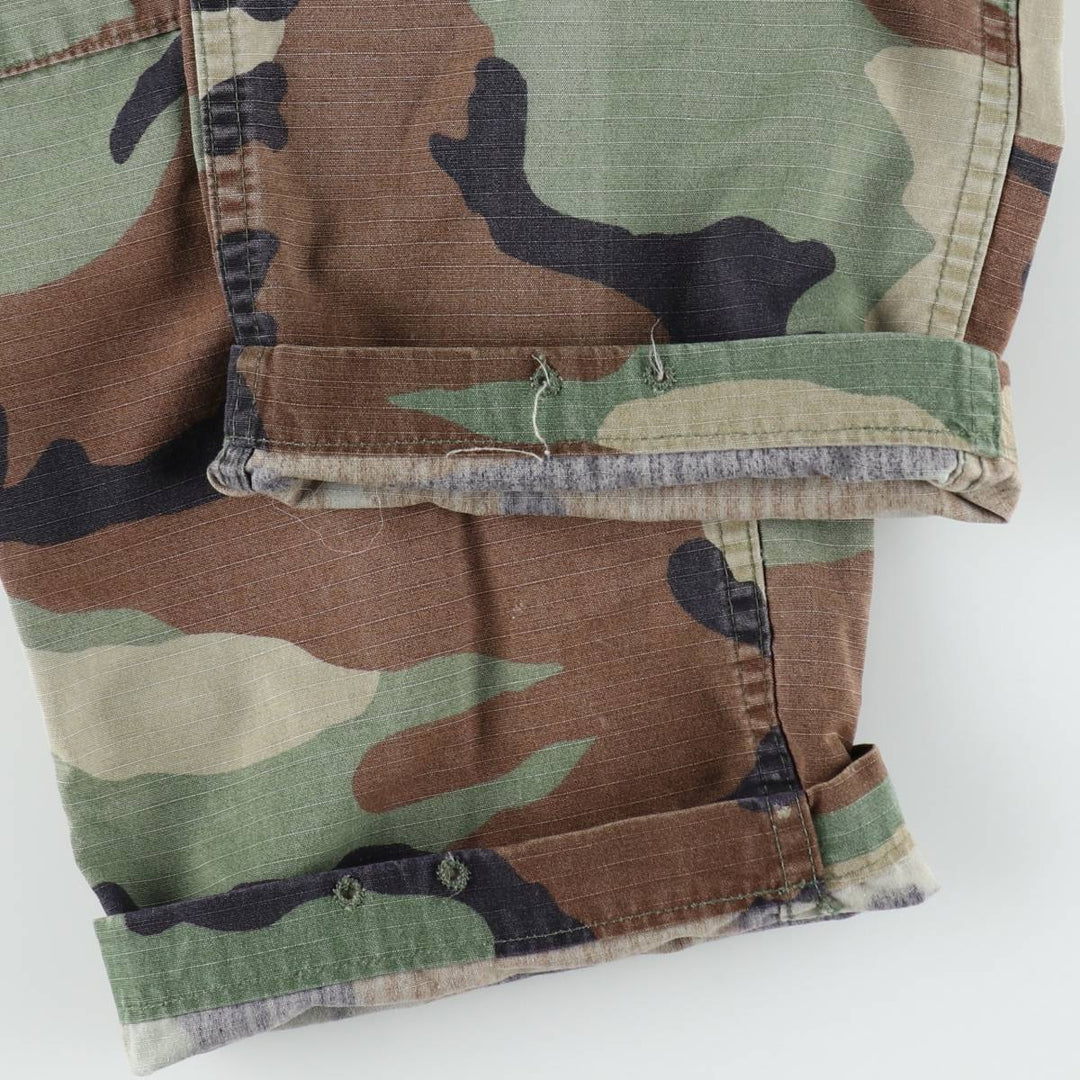 Camouflage Woodland Camo Ripstop Military Cargo Pants/Combat Pants, Medium-Regular Size (Men's W35 equivalent) unclear Khaki type Vintage Second Hand