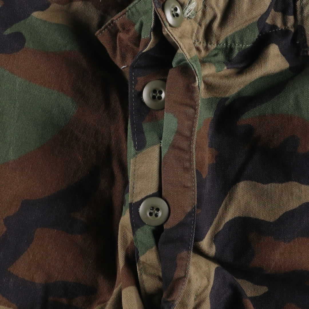 Big Size 90'S Civilian Camouflage Pattern Woodland Camo Military Cargo Pants Made in USA Men's W43 Equivalent Vintage cotton Khaki type Vintage Second Hand