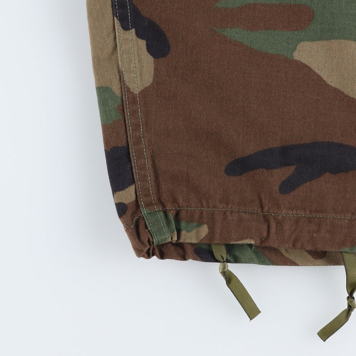 Big Size 90'S Civilian Camouflage Pattern Woodland Camo Military Cargo Pants Made in USA Men's W43 Equivalent Vintage cotton Khaki type Vintage Second Hand