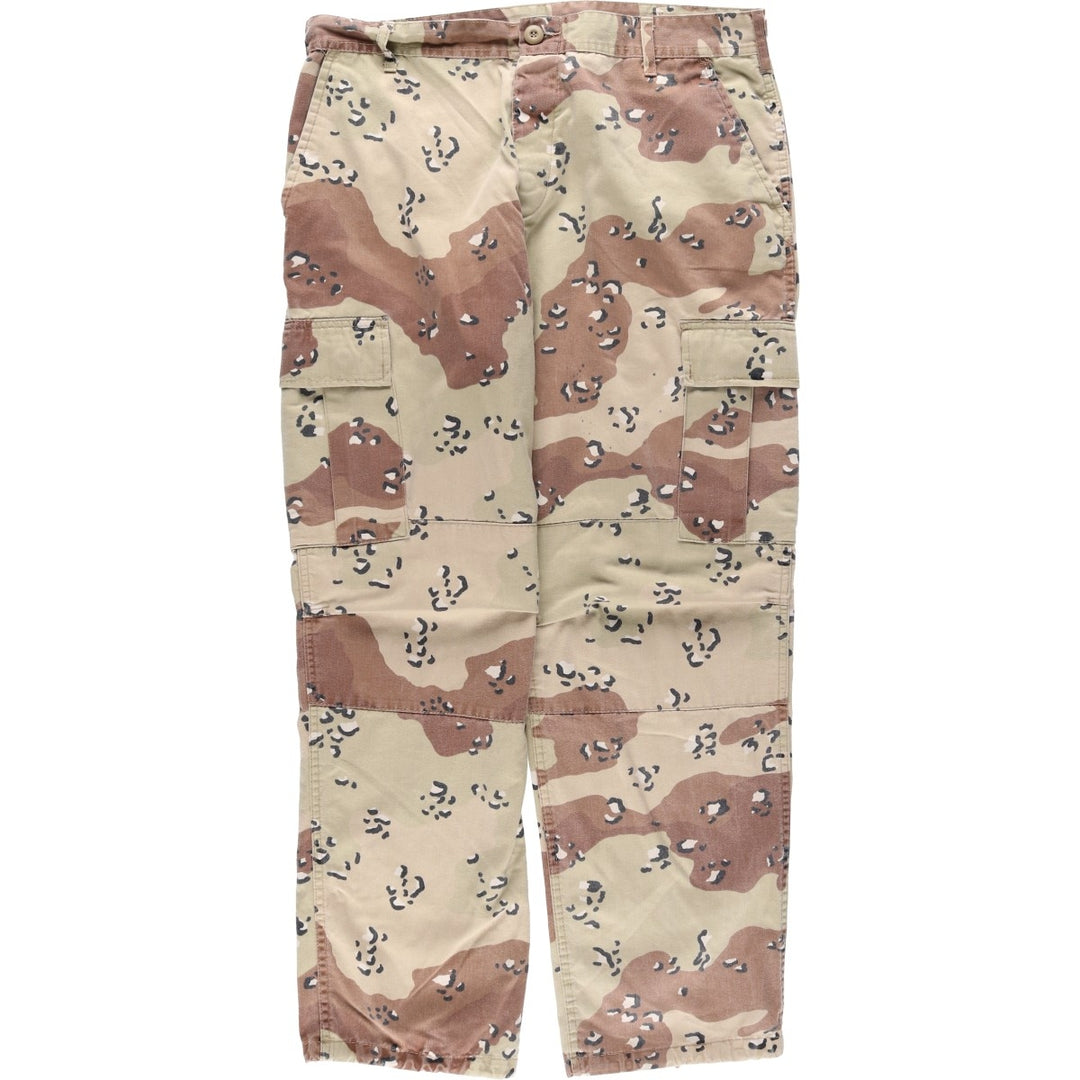 Civilian-made camouflage pattern 6C Desert Chocolate Chip Camo military cargo pants, men's size W38 equivalent. cotton Khaki type beige Vintage Second Hand