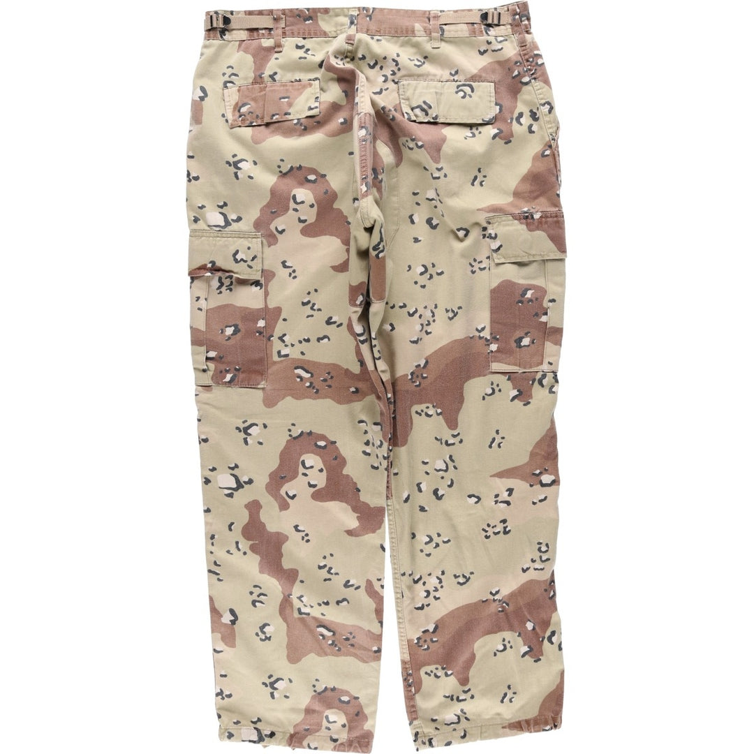 Civilian-made camouflage pattern 6C Desert Chocolate Chip Camo military cargo pants, men's size W38 equivalent. cotton Khaki type beige Vintage Second Hand
