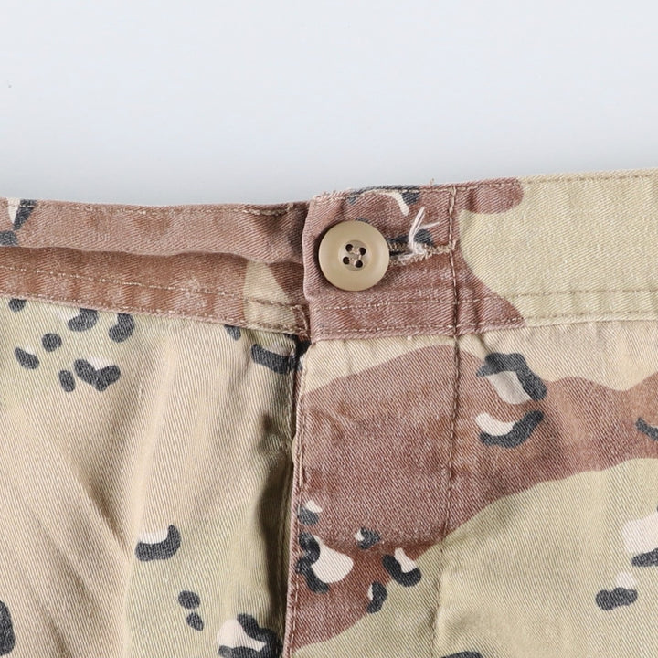 Civilian-made camouflage pattern 6C Desert Chocolate Chip Camo military cargo pants, men's size W38 equivalent. cotton Khaki type beige Vintage Second Hand
