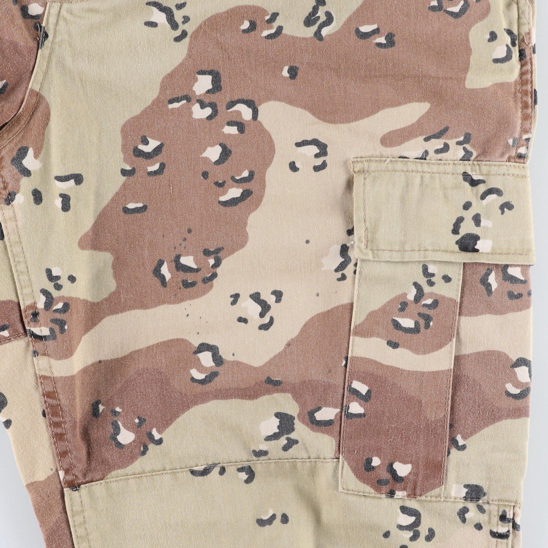 Civilian-made camouflage pattern 6C Desert Chocolate Chip Camo military cargo pants, men's size W38 equivalent. cotton Khaki type beige Vintage Second Hand