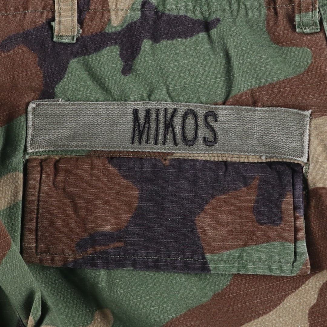 90'S US Military Genuine Woodland Camo Ripstop Military Cargo Pants Combat Pants Made in USA LARGE-REGULAR Nylon Khaki type Vintage Second Hand