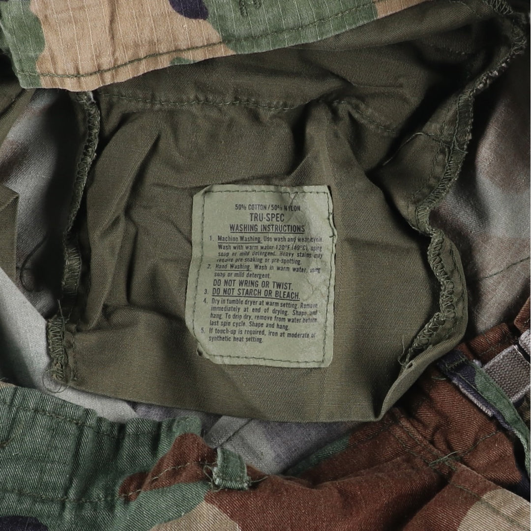 Civilian-made camouflage pattern woodland camo military cargo pants combat pants LARGE-REGULAR Men's W36 equivalent cotton Khaki type Vintage Second Hand