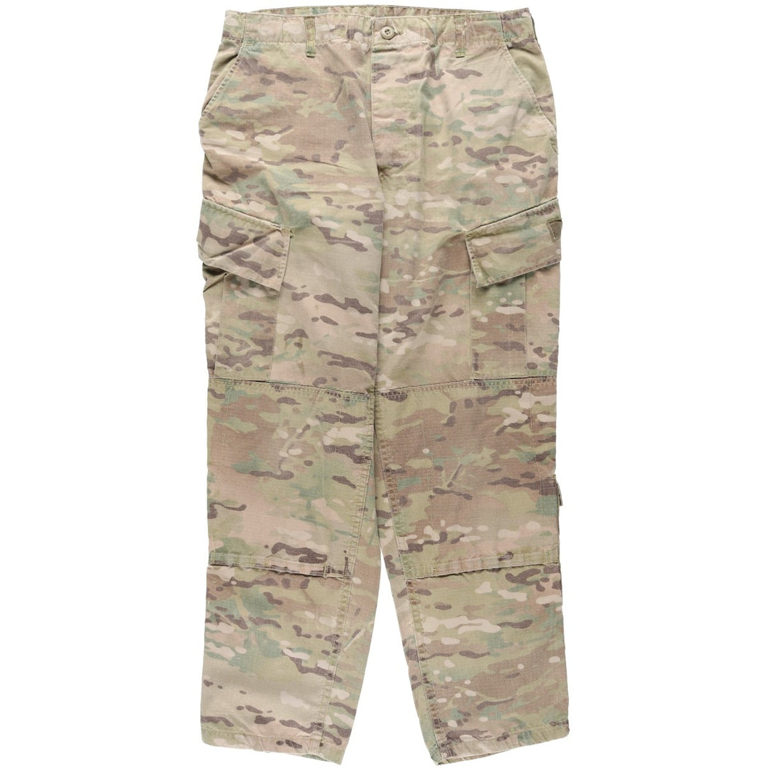 Authentic US military camouflage pattern Multicam camo ripstop military cargo combat pants, made in the USA, medium-short size unclear Khaki type Vintage Second Hand