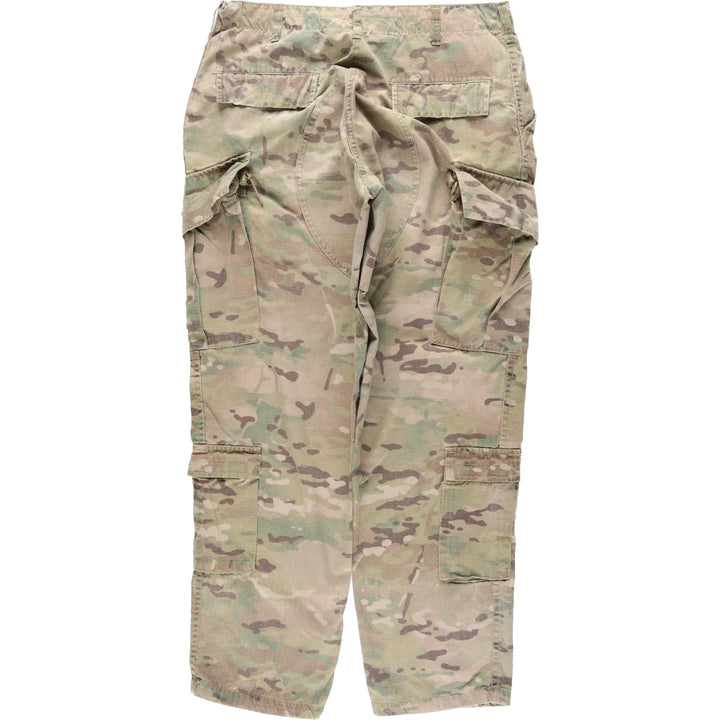 Authentic US military camouflage pattern Multicam camo ripstop military cargo combat pants, made in the USA, medium-short size unclear Khaki type Vintage Second Hand