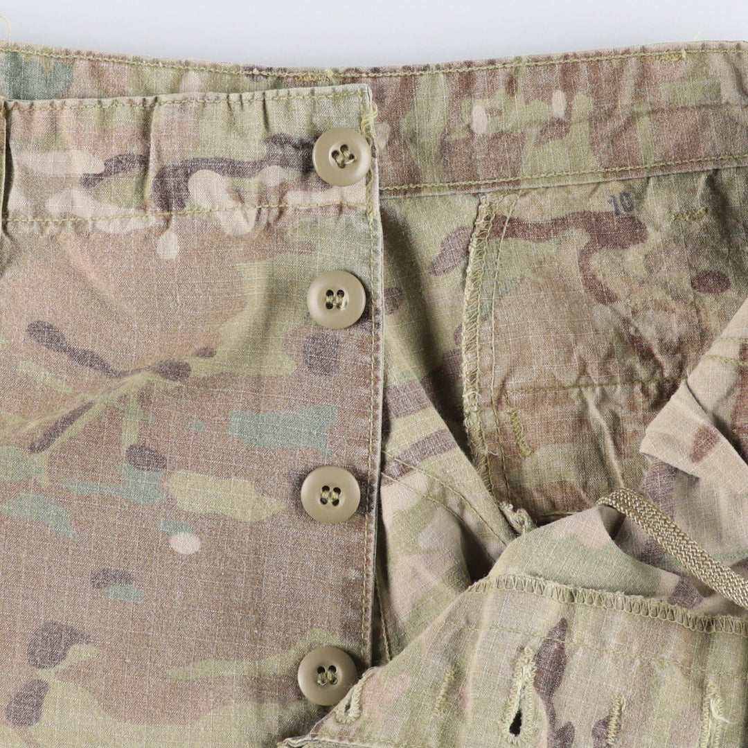 Authentic US military camouflage pattern Multicam camo ripstop military cargo combat pants, made in the USA, medium-short size unclear Khaki type Vintage Second Hand