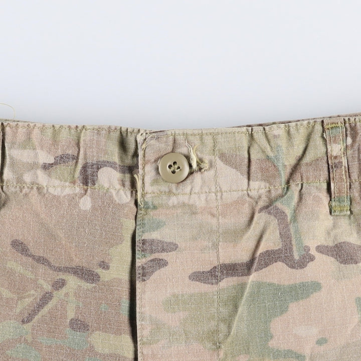 Authentic US military camouflage pattern Multicam camo ripstop military cargo combat pants, made in the USA, medium-short size unclear Khaki type Vintage Second Hand