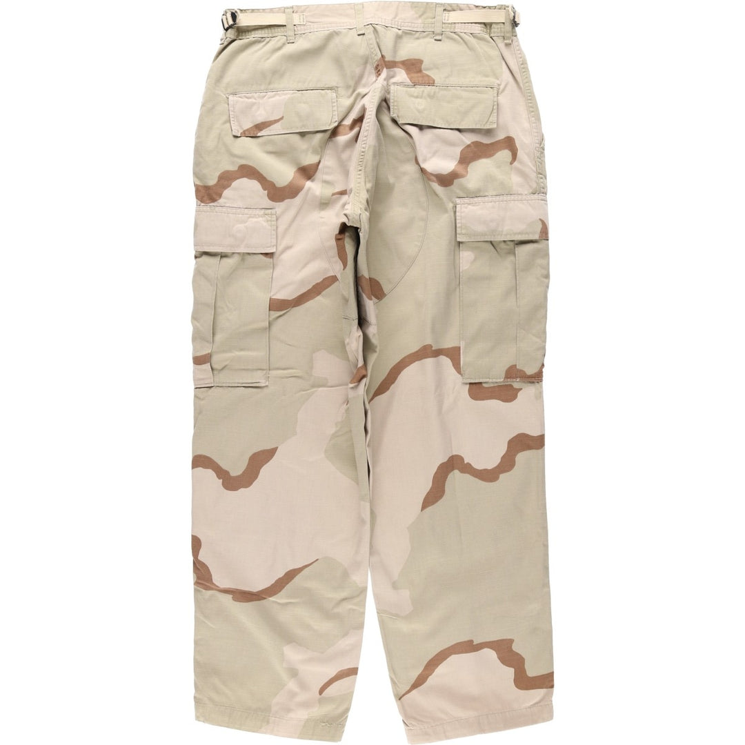 1990'S US Military Issue Camouflage Pattern 3C Desert Camo Ripstop Military Cargo Pants Combat Pants Made in USA MEDIUM-SHORT unclear Beige type Vintage Second Hand