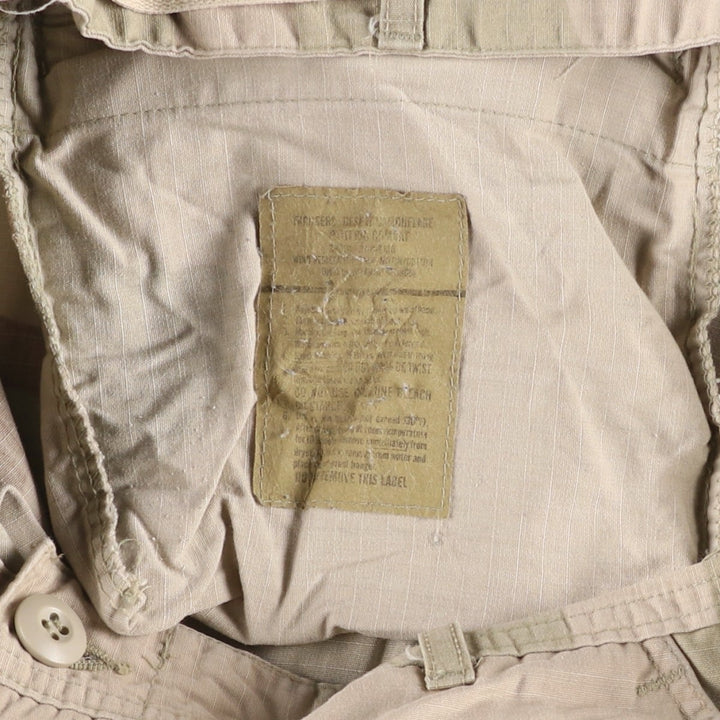1990'S US Military Issue Camouflage Pattern 3C Desert Camo Ripstop Military Cargo Pants Combat Pants Made in USA MEDIUM-SHORT unclear Beige type Vintage Second Hand