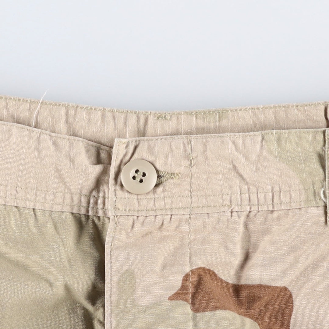 1990'S US Military Issue Camouflage Pattern 3C Desert Camo Ripstop Military Cargo Pants Combat Pants Made in USA MEDIUM-SHORT unclear Beige type Vintage Second Hand