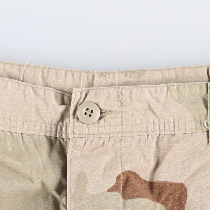 1990'S US Military Issue Camouflage Pattern 3C Desert Camo Ripstop Military Cargo Pants Combat Pants Made in USA MEDIUM-SHORT unclear Beige type Vintage Second Hand