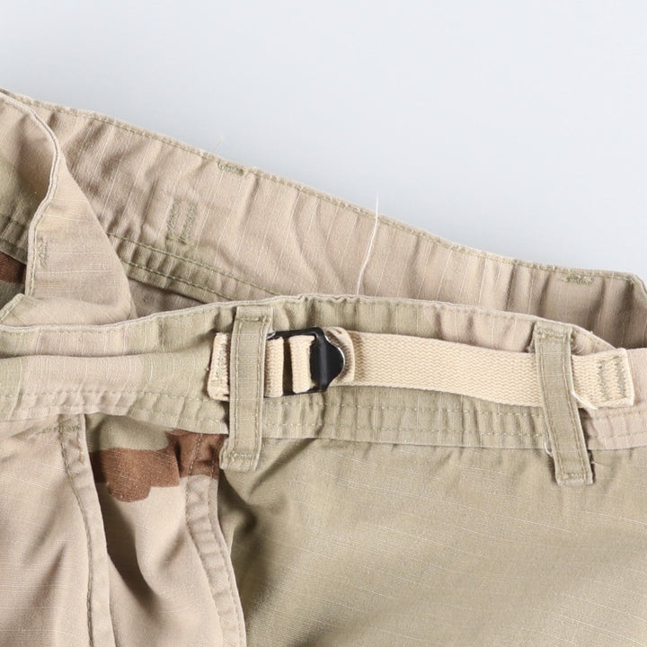1990'S US Military Issue Camouflage Pattern 3C Desert Camo Ripstop Military Cargo Pants Combat Pants Made in USA MEDIUM-SHORT unclear Beige type Vintage Second Hand