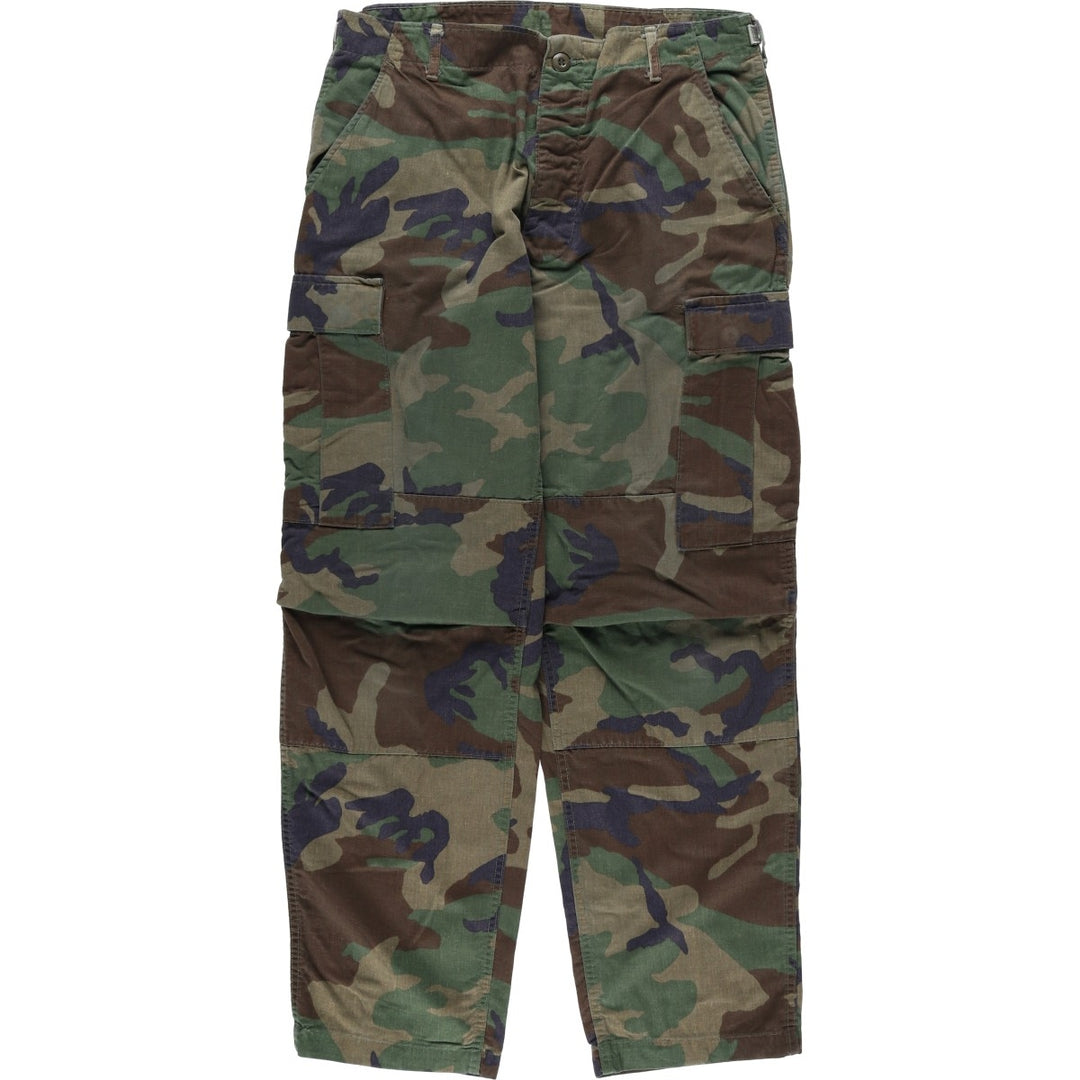 Genuine US military surplus camouflage pattern woodland camo military cargo pants combat pants MEDIUM-REGULAR Men's W34 equivalent Nylon Khaki type Vintage Second Hand