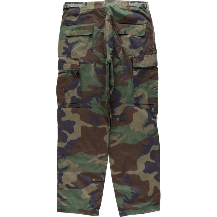 Genuine US military surplus camouflage pattern woodland camo military cargo pants combat pants MEDIUM-REGULAR Men's W34 equivalent Nylon Khaki type Vintage Second Hand