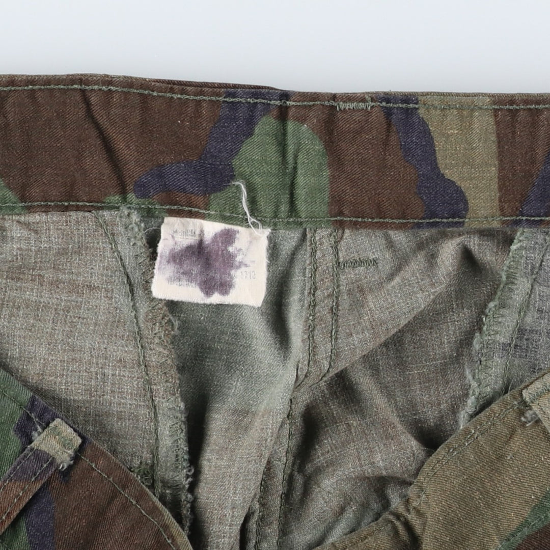 Genuine US military surplus camouflage pattern woodland camo military cargo pants combat pants MEDIUM-REGULAR Men's W34 equivalent Nylon Khaki type Vintage Second Hand