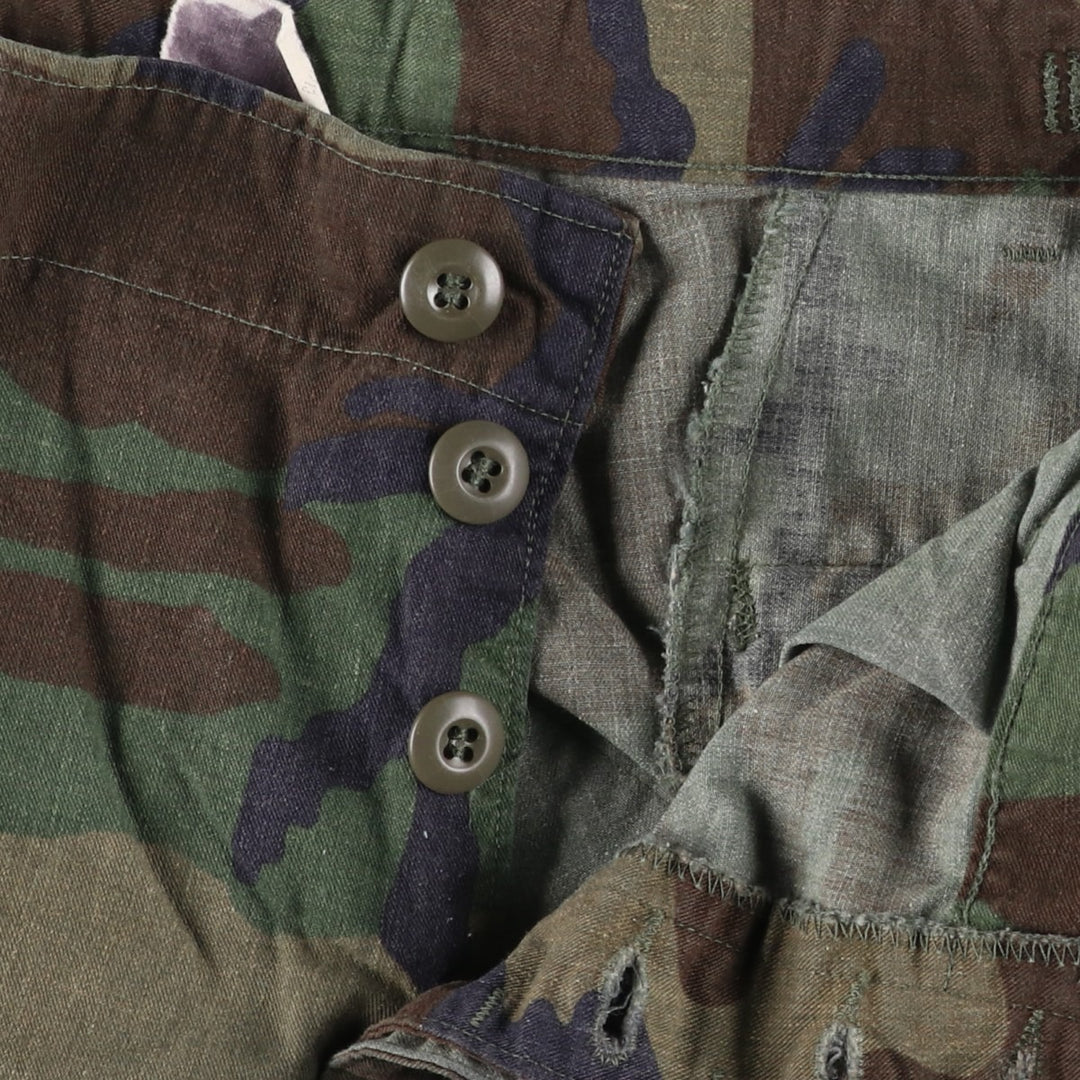 Genuine US military surplus camouflage pattern woodland camo military cargo pants combat pants MEDIUM-REGULAR Men's W34 equivalent Nylon Khaki type Vintage Second Hand