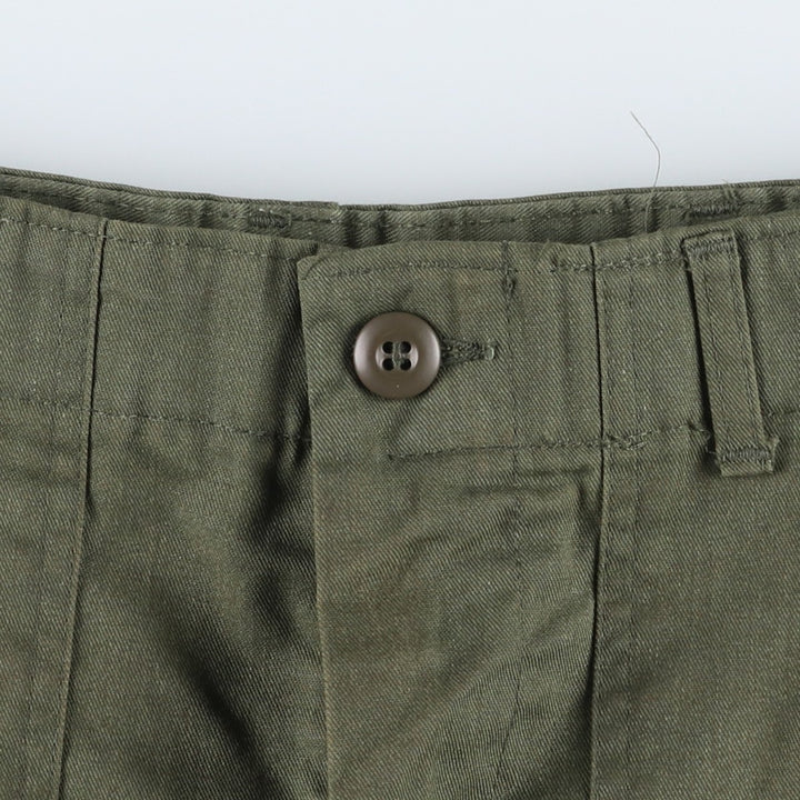 1980'S US Military Issue Military Pants, Made in USA, Size 30x29, Women's L (W28 equivalent), Vintage polyester Khaki type Vintage Second Hand