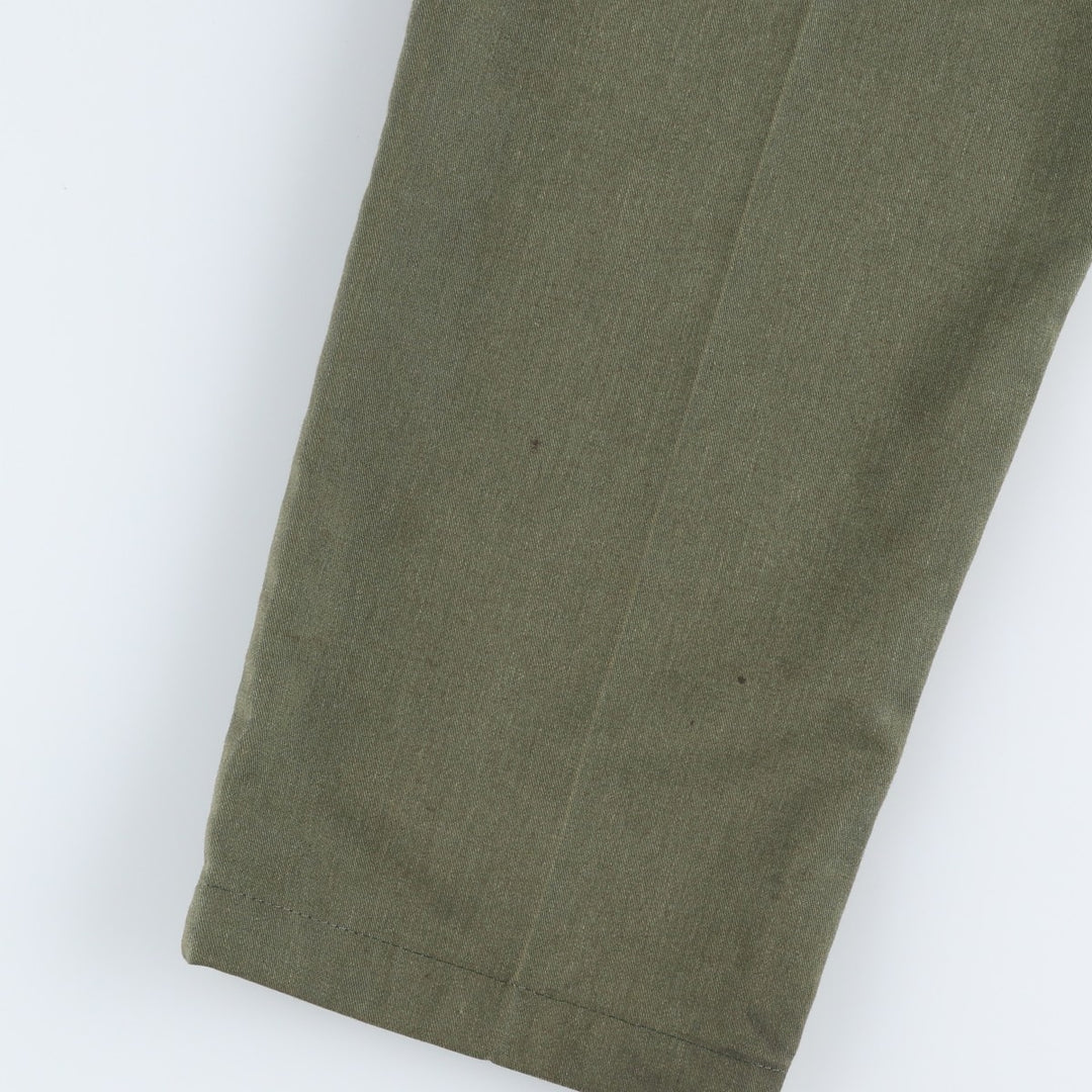 1980'S US Military Issue Military Pants, Made in USA, Size 30x29, Women's L (W28 equivalent), Vintage polyester Khaki type Vintage Second Hand