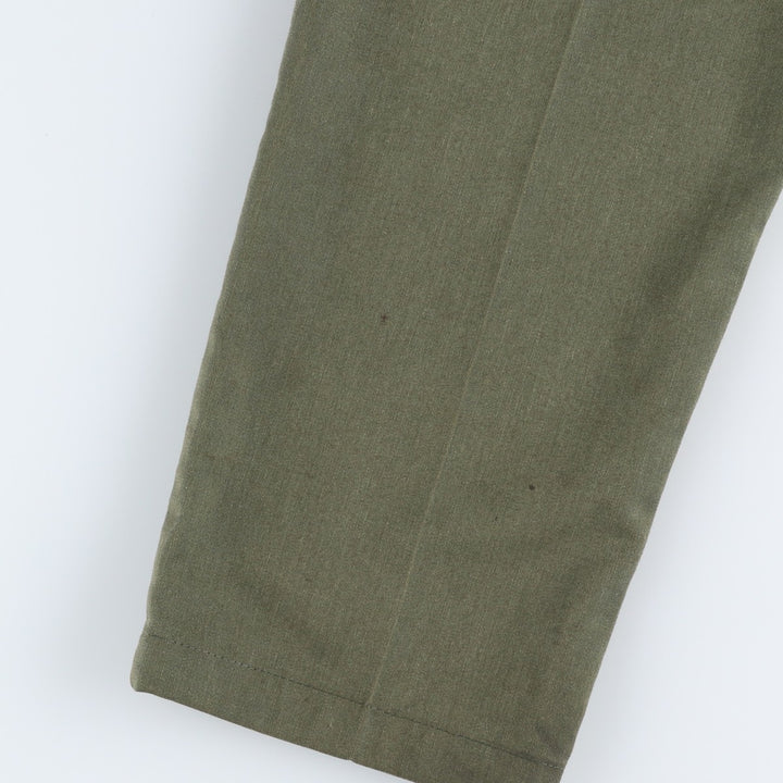 1980'S US Military Issue Military Pants, Made in USA, Size 30x29, Women's L (W28 equivalent), Vintage polyester Khaki type Vintage Second Hand