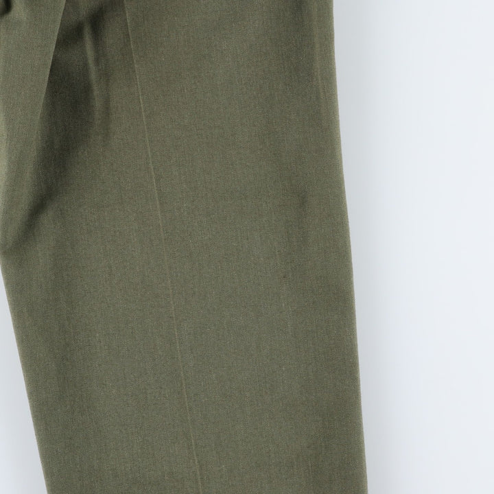 1980'S US Military Issue Military Pants, Made in USA, Size 30x29, Women's L (W28 equivalent), Vintage polyester Khaki type Vintage Second Hand