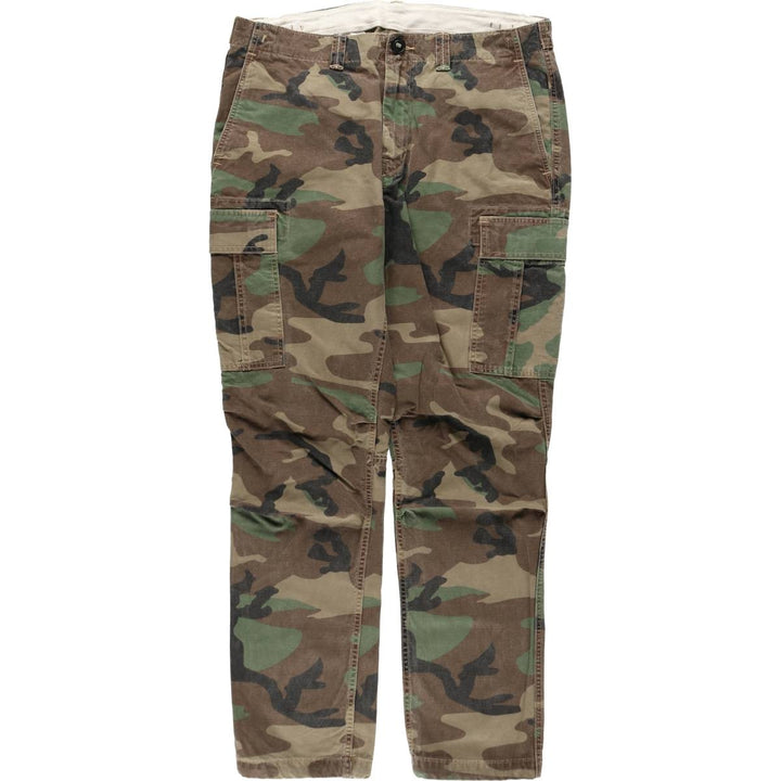 Ralph Lauren POLO RALPH LAUREN Camouflage Pattern Woodland Camo Military Cargo Pants Men's W36 (approx.) cotton Khaki type Vintage Second Hand