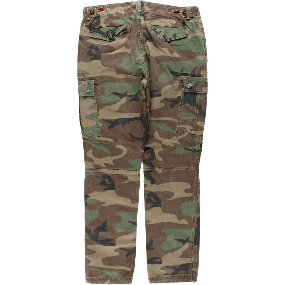 Ralph Lauren POLO RALPH LAUREN Camouflage Pattern Woodland Camo Military Cargo Pants Men's W36 (approx.) cotton Khaki type Vintage Second Hand