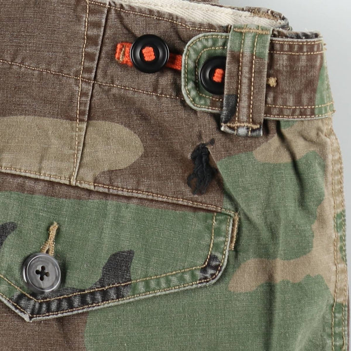 Ralph Lauren POLO RALPH LAUREN Camouflage Pattern Woodland Camo Military Cargo Pants Men's W36 (approx.) cotton Khaki type Vintage Second Hand