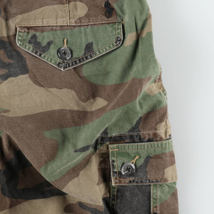 Ralph Lauren POLO RALPH LAUREN Camouflage Pattern Woodland Camo Military Cargo Pants Men's W36 (approx.) cotton Khaki type Vintage Second Hand