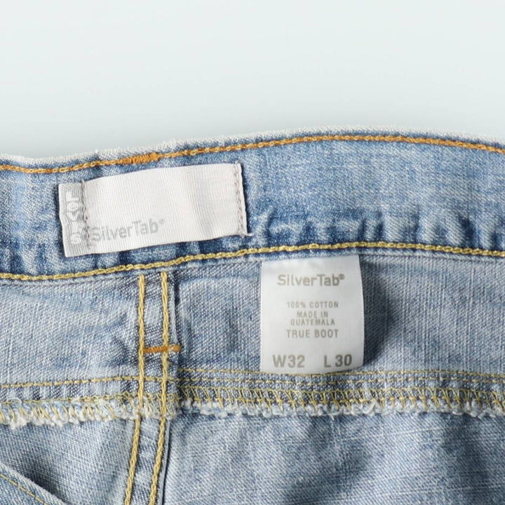 2000'S Levi's SILVER TAB TRUE BOOT Flare Cut Denim Pants, Men's W34 (approx.) cotton blue type Vintage Second Hand