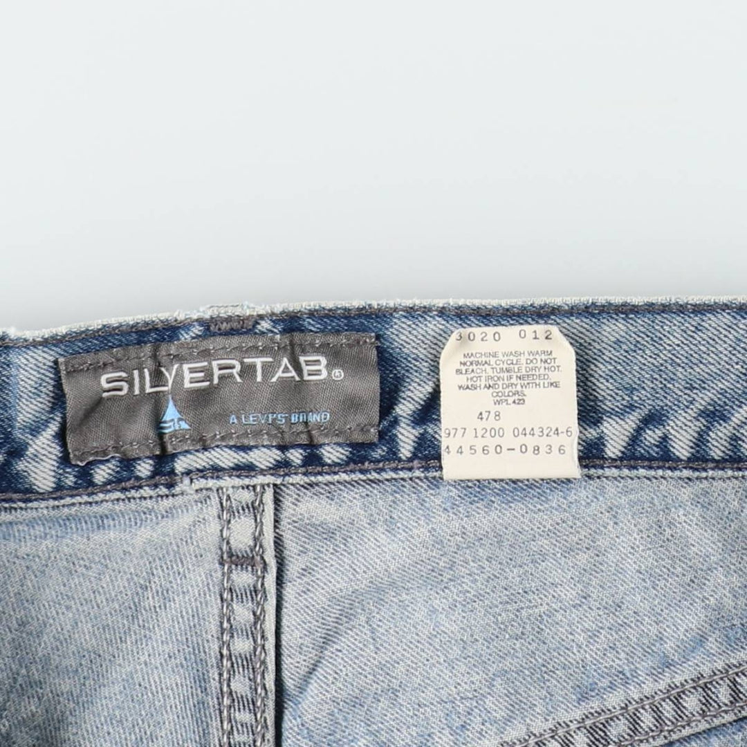 Levi's SILVER TAB Loose Fit Straight Denim Pants, Men's W34 (approx.) cotton blue type Vintage Second Hand