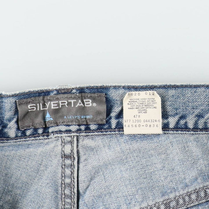 Levi's SILVER TAB Loose Fit Straight Denim Pants, Men's W34 (approx.) cotton blue type Vintage Second Hand