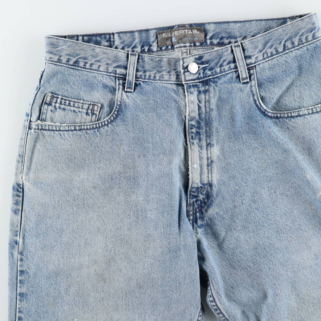 Levi's SILVER TAB Loose Fit Straight Denim Pants, Men's W34 (approx.) cotton blue type Vintage Second Hand