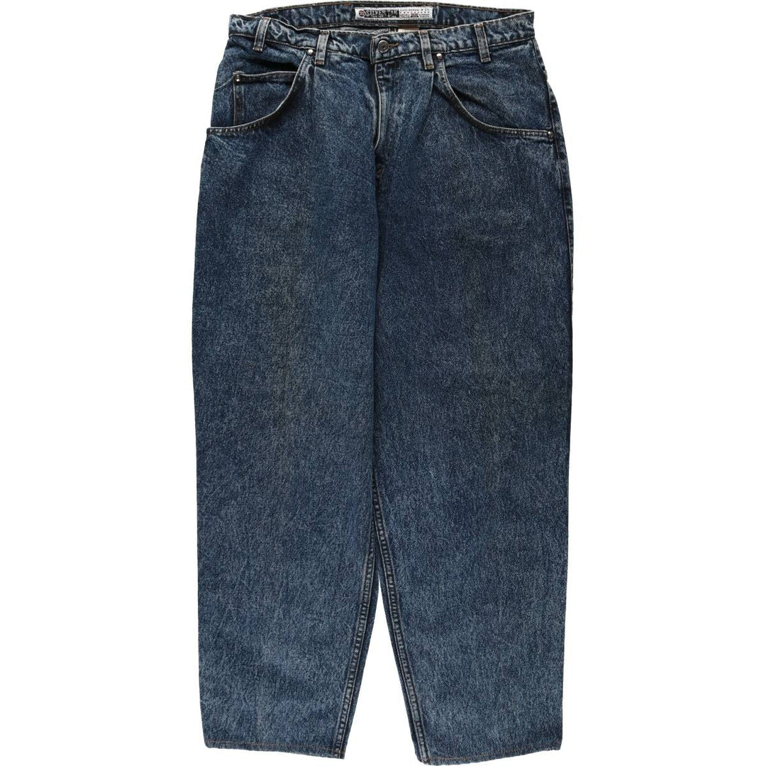 Levi's Silver Tab Chemical Wash Tapered Denim Pants, Men's W35 (approx.) cotton blue type Vintage Second Hand